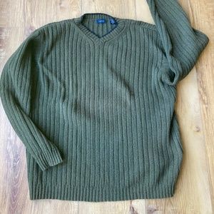 Men's Izod V Neck Sweater XL Vintage